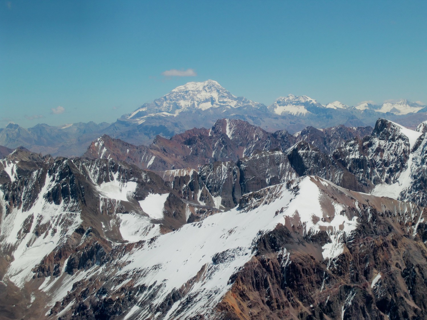 Aconcagua is in the West - With 6952 meters the highest point of America